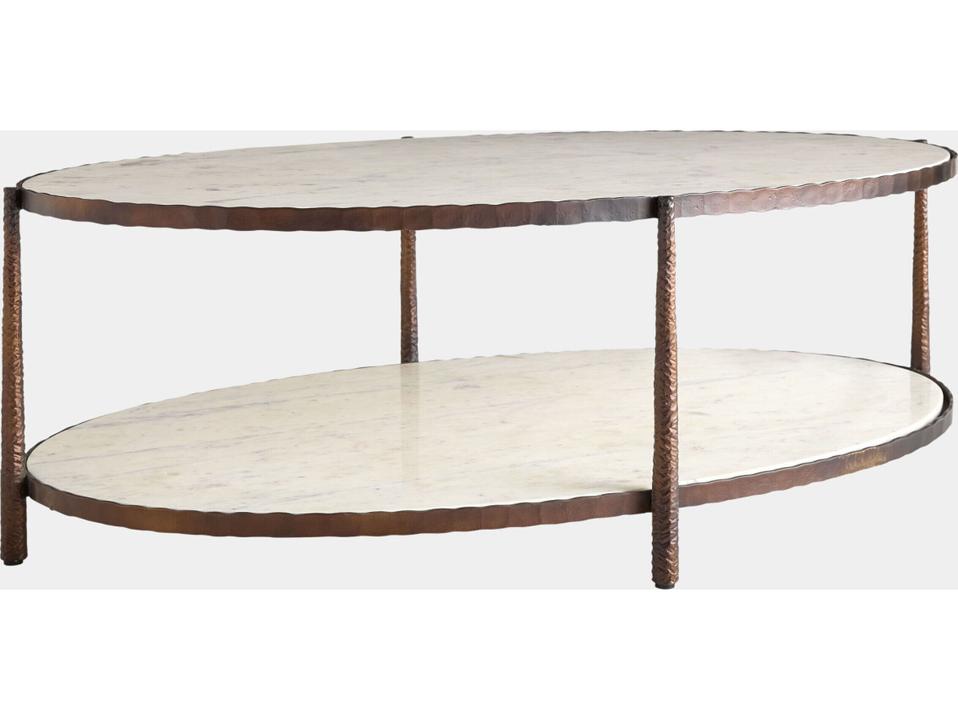 Forgiato Oval Marble Natural Coffee Table
