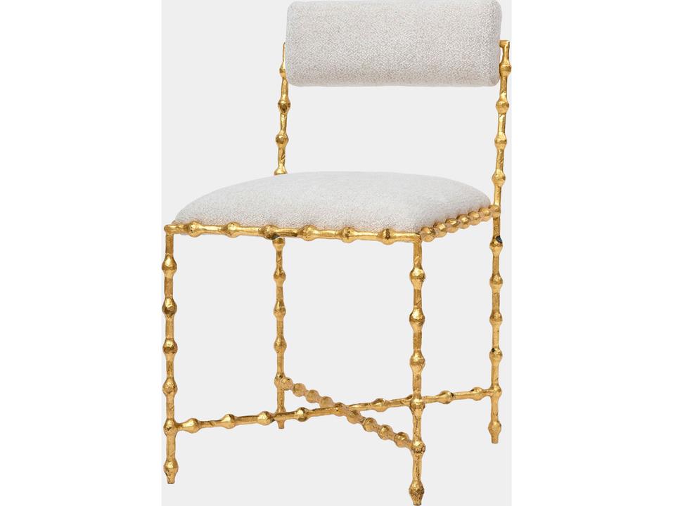 Elder Gold Upholstered Armless Dining Chair