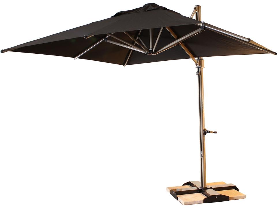 Windmaster 10-Foot Square Cantilever Patio Umbrella in Black