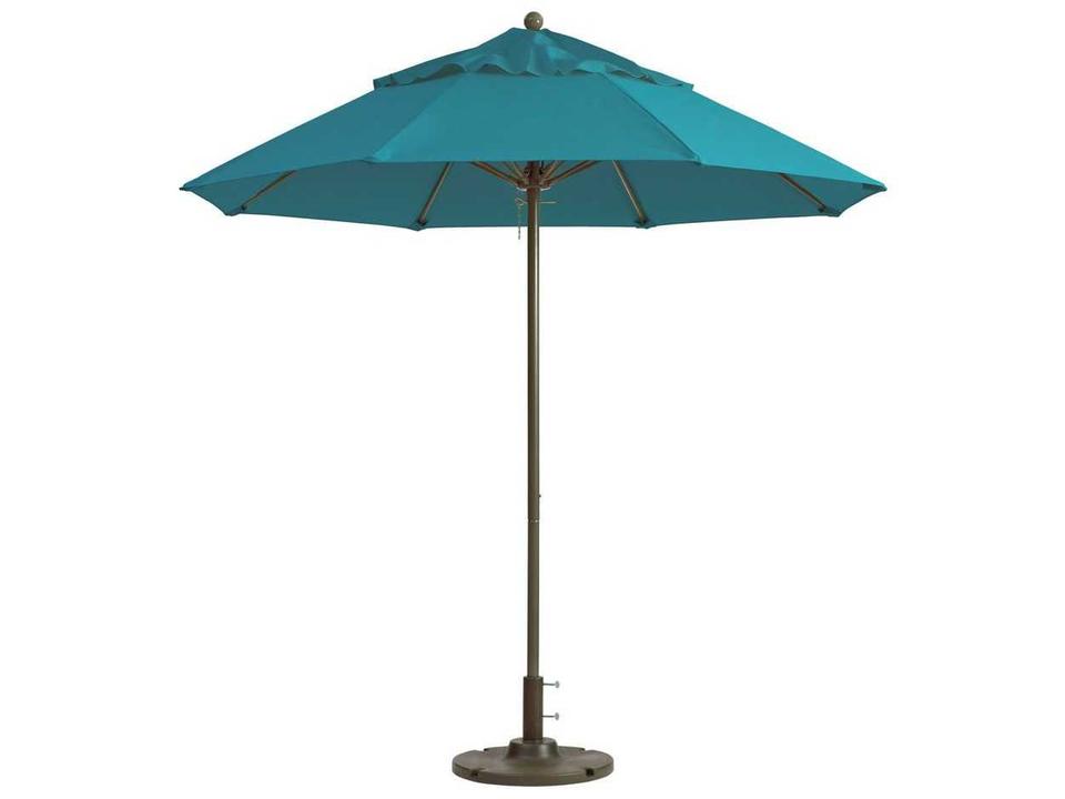 Windmaster 9 Foot Round Umbrella with Fiberglass Ribs in Turquoise