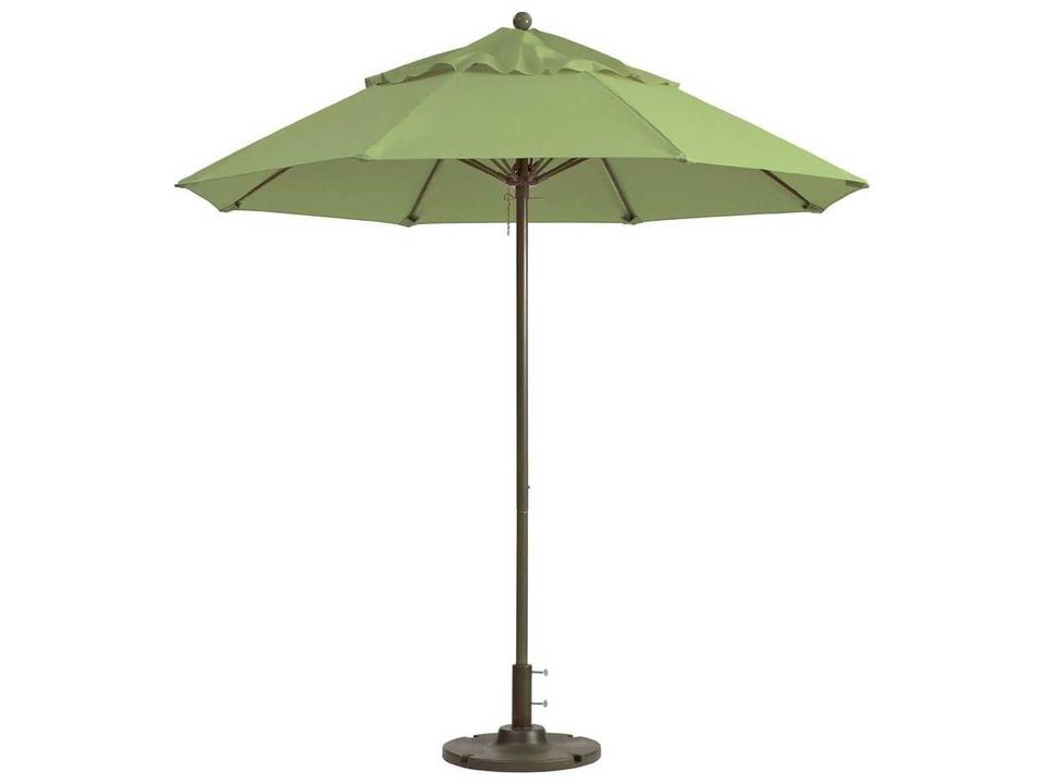 Windmaster 9 Foot Round Outdoor Umbrella with Recacril Fabric in Pistachio