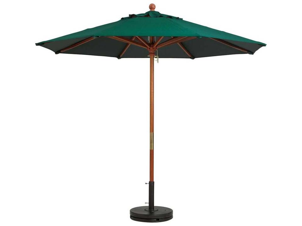 Market Wood 7 Foot Round Patio Umbrella in Fern Green