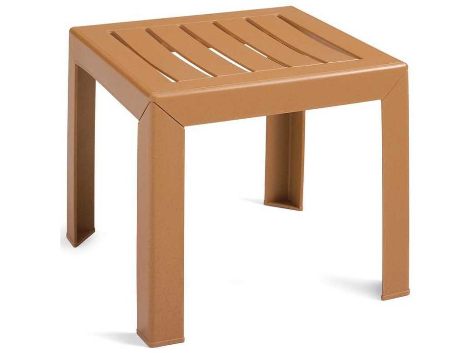 Bahia 16-Inch Square Outdoor Low Table in Teakwood Resin