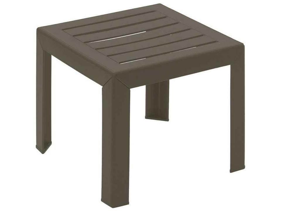 Bahia 16-Inch Square Outdoor Low Table in Bronze Mist