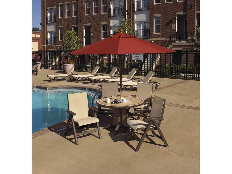 Marina Sling Resin Bronze Mist Outdoor Patio Lounge Set in Khaki