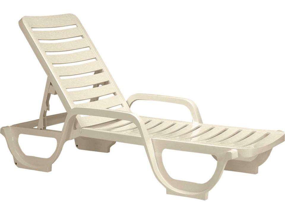 Bahia Resin Sandstone Adjustable Patio Chaise Lounge