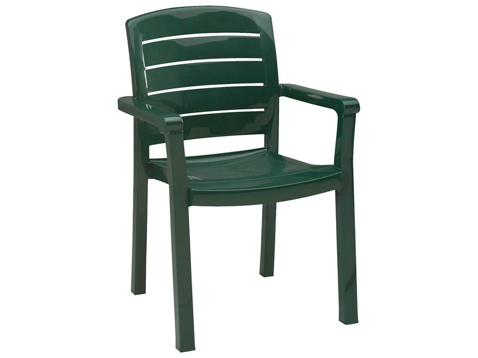 Acadia Resin Amazon Green Stacking Outdoor Patio Dining Arm Chair