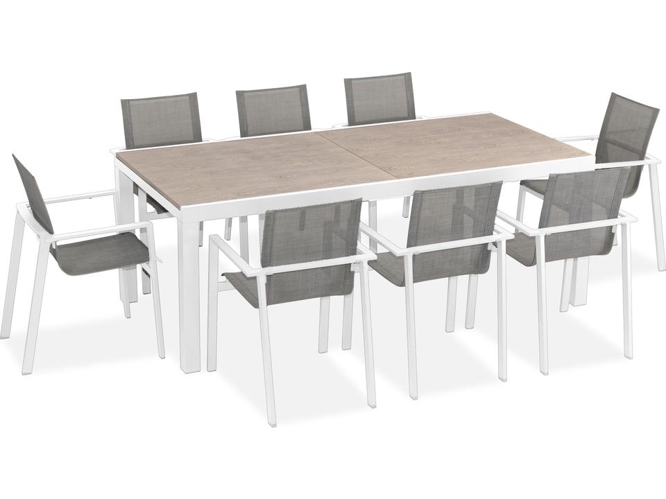 Lift Aluminum Sling 9 Piece Extendable Patio Dining Set