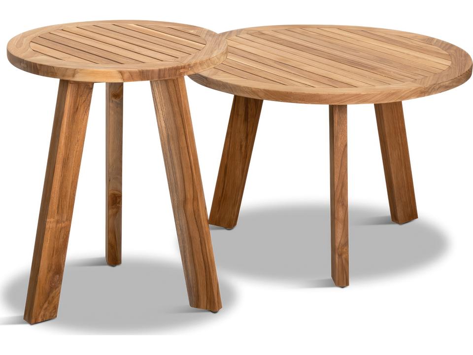 Link Teak 2 Piece End table Set
