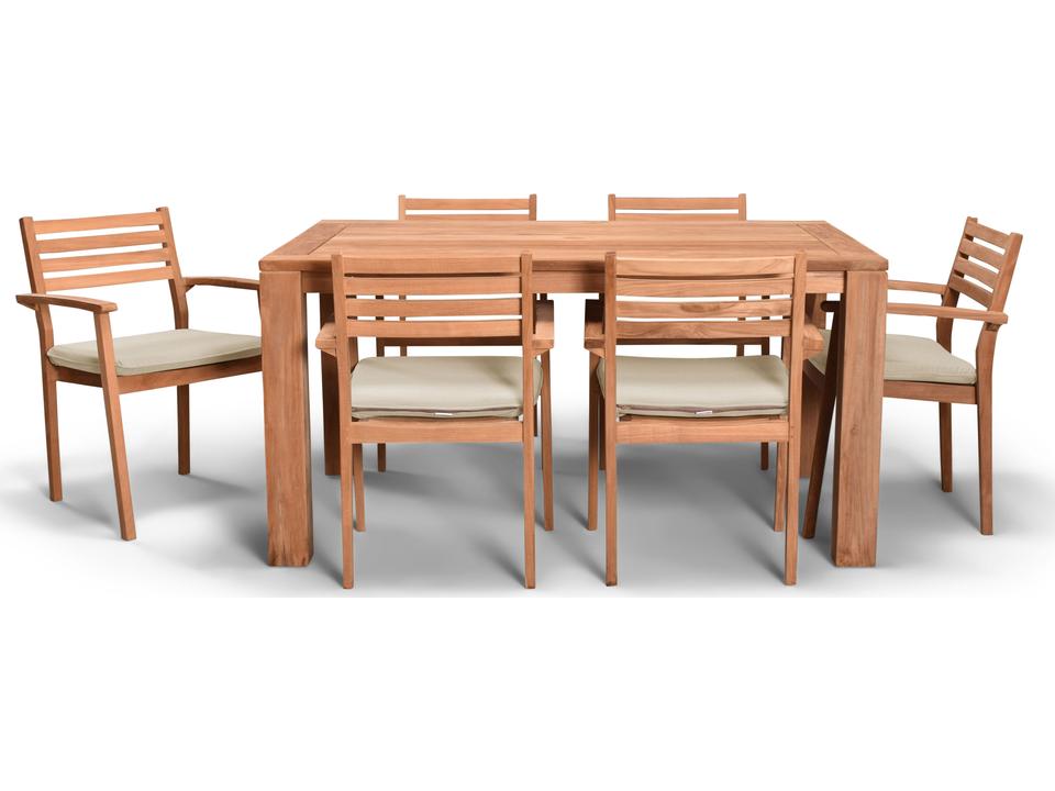 Sylvan Teak 7 Piece Patio Dining Set