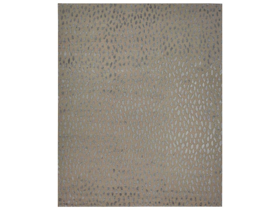 Bird Seeds Geometric Area Rug in Winter Sky