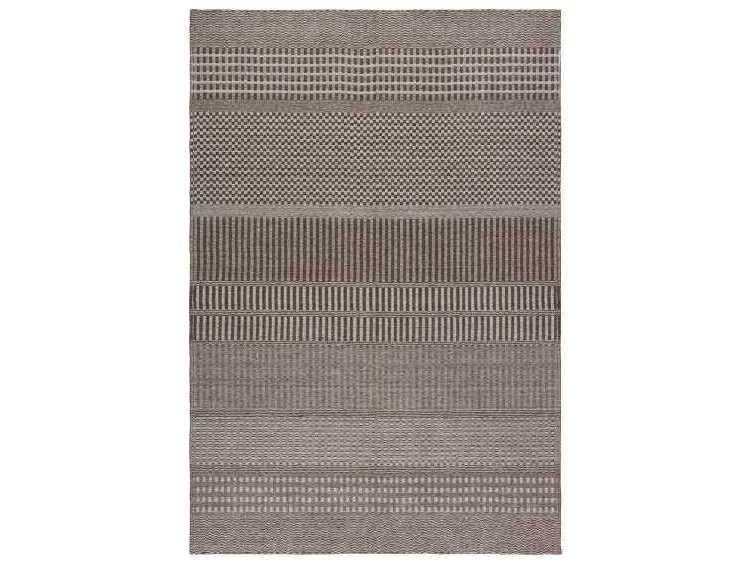 Kilim Casablanca Geometric Wool Blend Area Rug Brown Natural