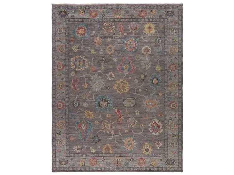 Majestic Oushak Hand-Knotted Wool Bordered Area Rug