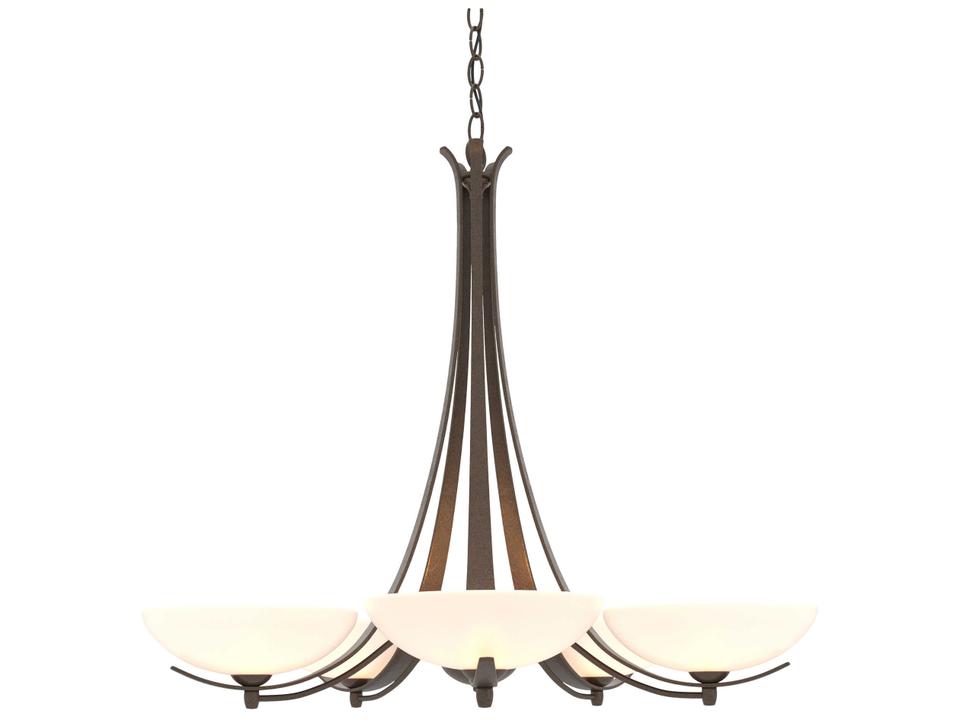 Aegis 5-Arm Chandelier A Transitional Steel Fixture