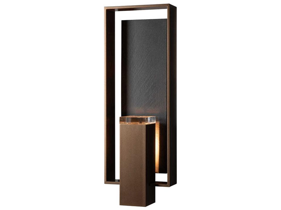 Shadow Box Large Outdoor Wall Sconce with Slate