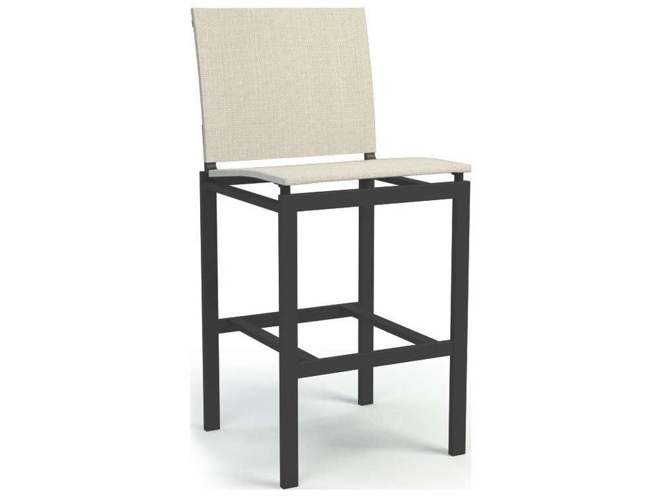 Allure Sling Armless Bar Stool in Aluminum