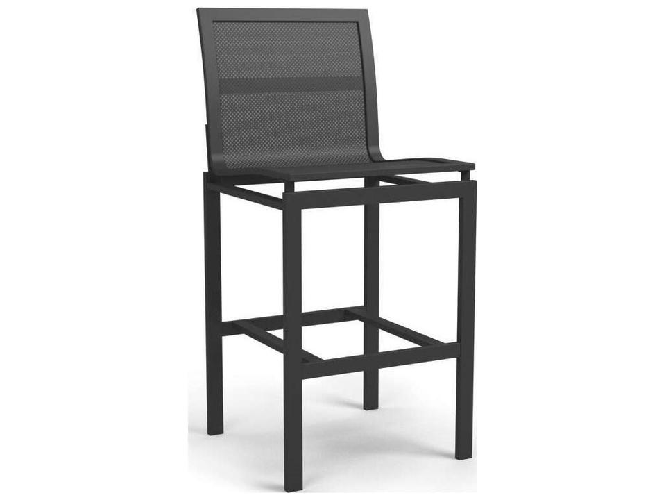 Allure Mesh Aluminum Armless Outdoor Bar Stool