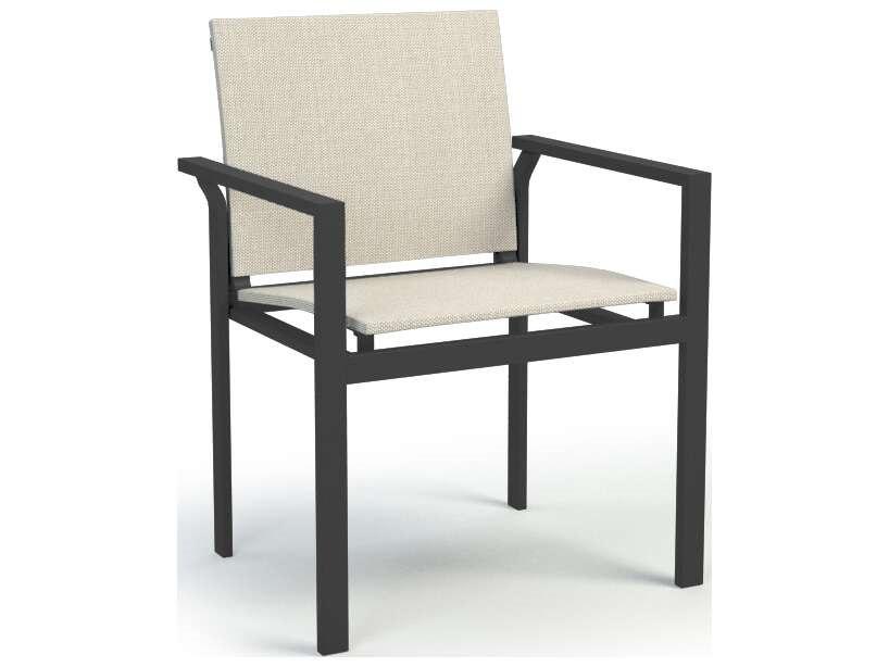Allure Sling Aluminum Stackable Patio Dining Arm Chair