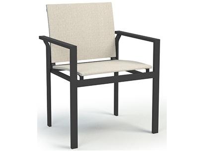 Allure Sling Aluminum Stackable Dining Arm Chair