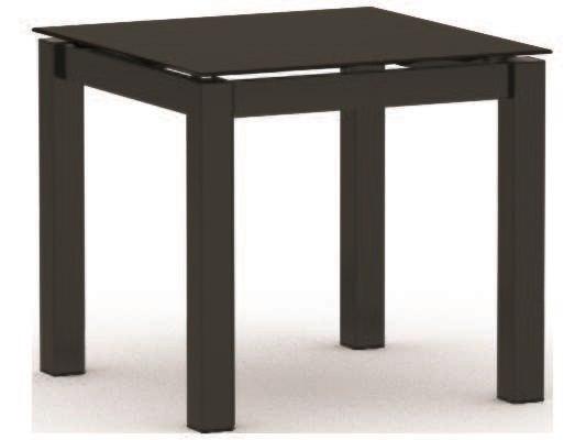 Mode 22-Inch Square Outdoor End Table in Aluminum