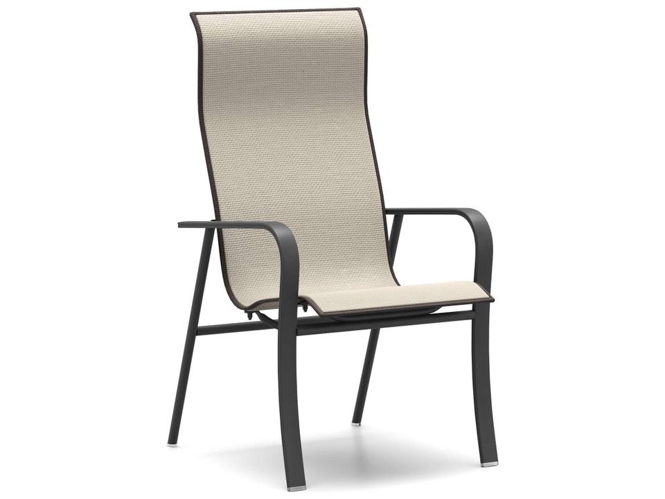 Kashton Sling Aluminum High Back Outdoor Dining Armchair