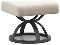 Holly Hill Cushion Ottoman in Aluminum