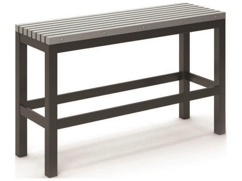 Eden 48-Inch Aluminum HDPE Slat Bar Bench