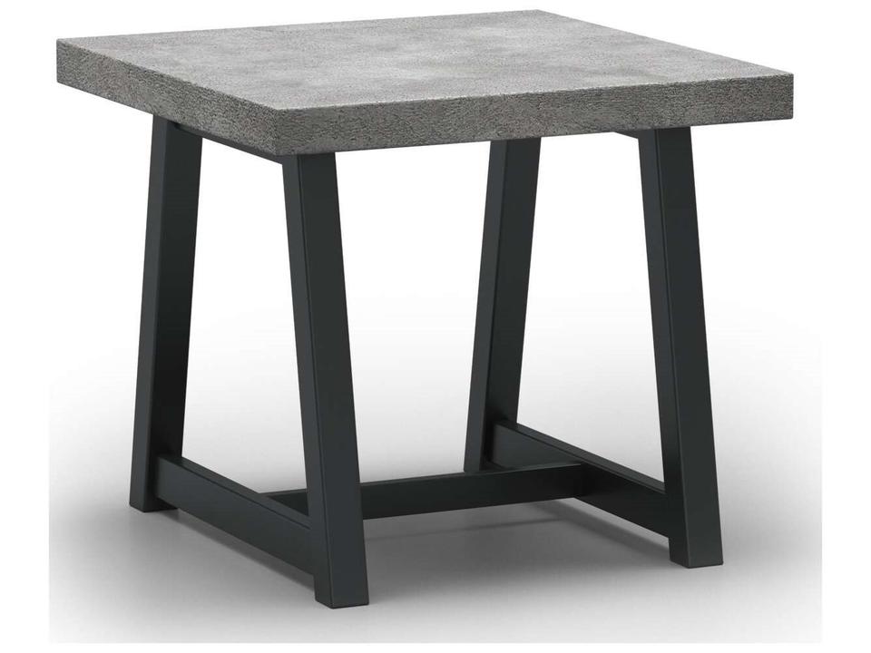 Natural Series 24 Inch Square End Table with Trestle Base