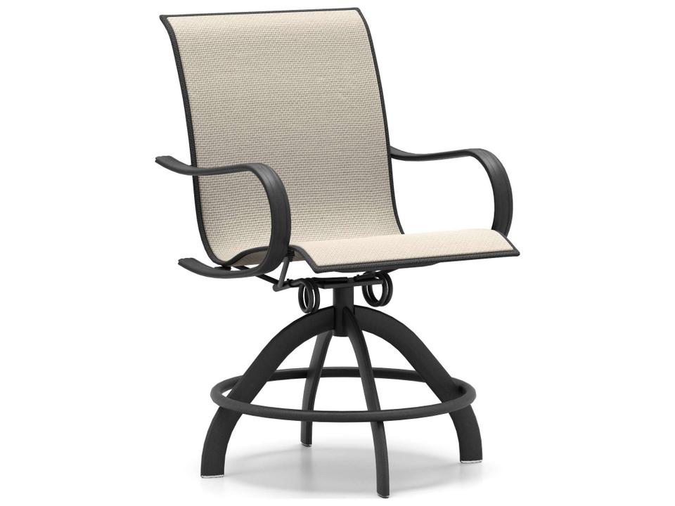 Holly Hill Sling Aluminum Swivel Rocker Counter Stool