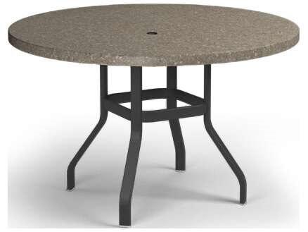 Stonegate 54-Inch Round Balcony Dining Table with Umbrella Hole