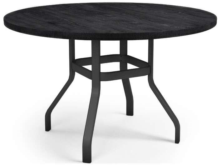 Timber 54-Inch Round Aluminum Counter Table with Engineered Composite Top