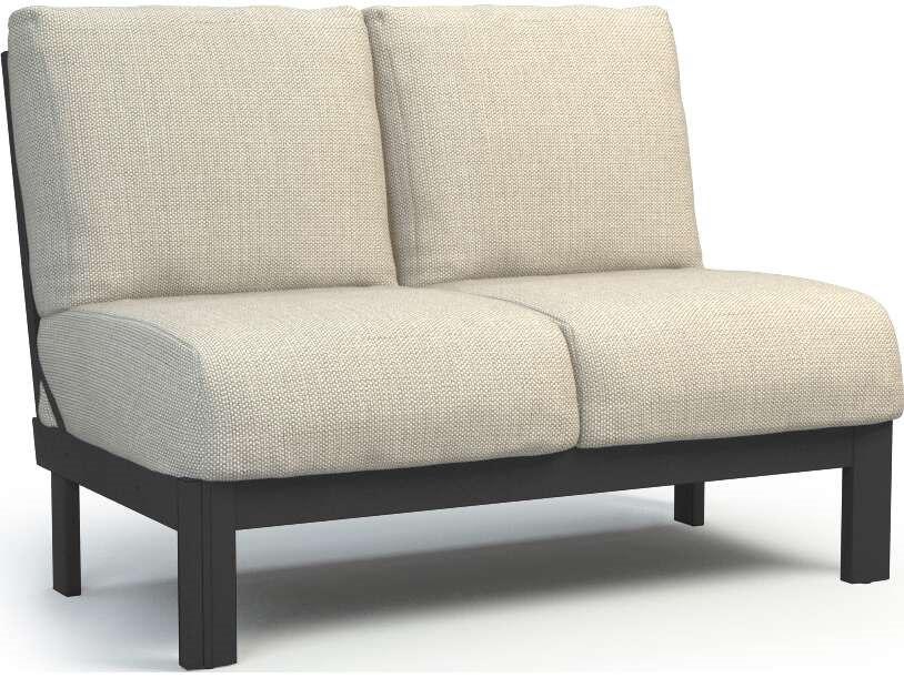 Elements Modular Aluminum Armless Loveseat