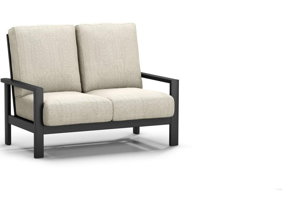 Elements High Back Cushion Aluminum Outdoor Loveseat