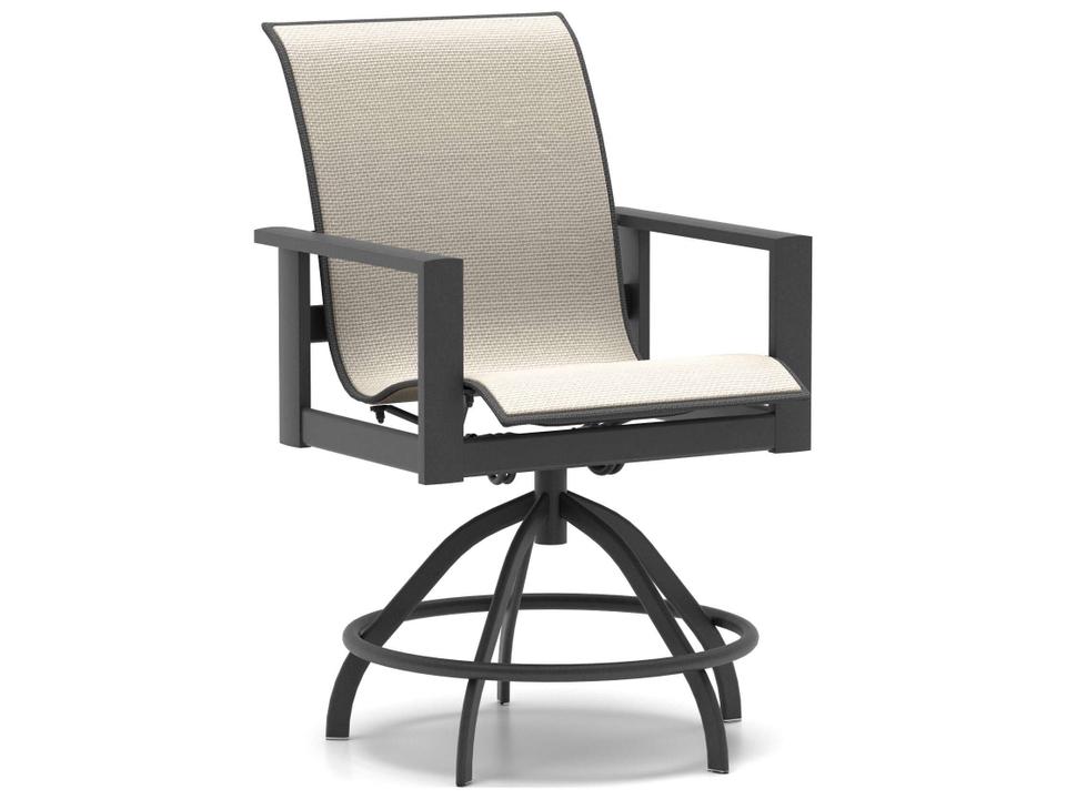 Elements Sling Aluminum Swivel Rocker Counter Stool