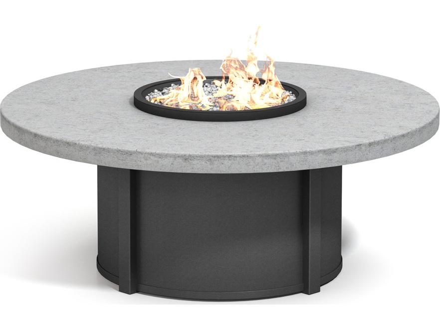 Concrete Aluminum Round Outdoor Patio Fire Pit Table
