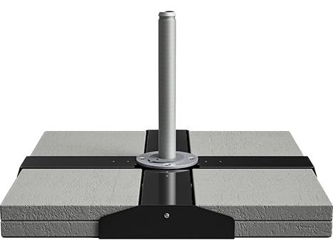 Sol Cantilever 39 Inch Square Modular Cross Umbrella Base
