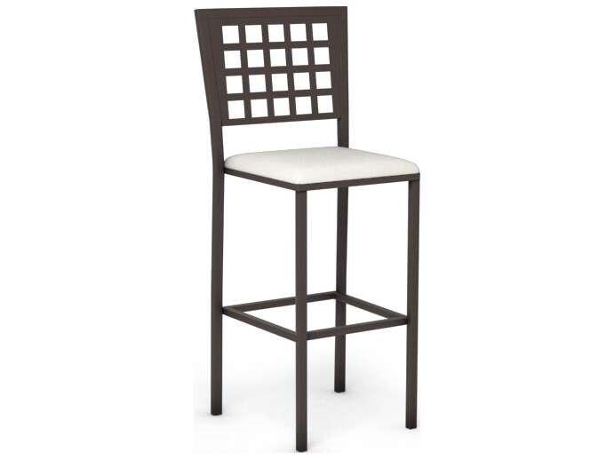 Manhattan Steel Armless Bar Stool with Padded Seat