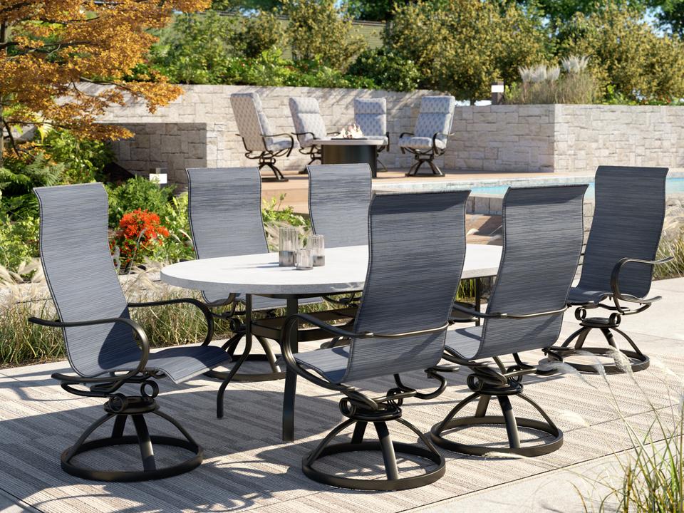 Holly Hill Sling Aluminum Dining Set