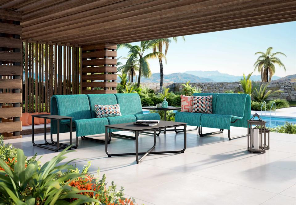 Infiniti Air Sensation Sling Aluminum Outdoor Patio Lounge Set