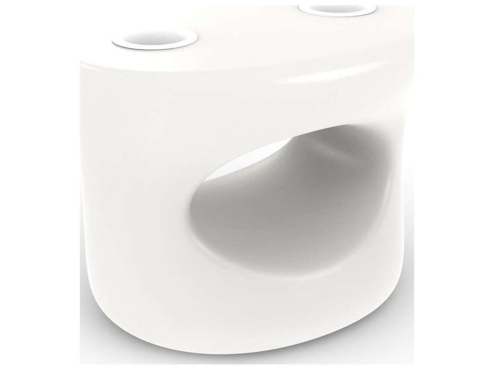 In-Pool Series Resin Oval Side Table Bench