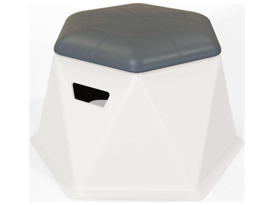 In-pool Series Resin Hex Lounge Bench