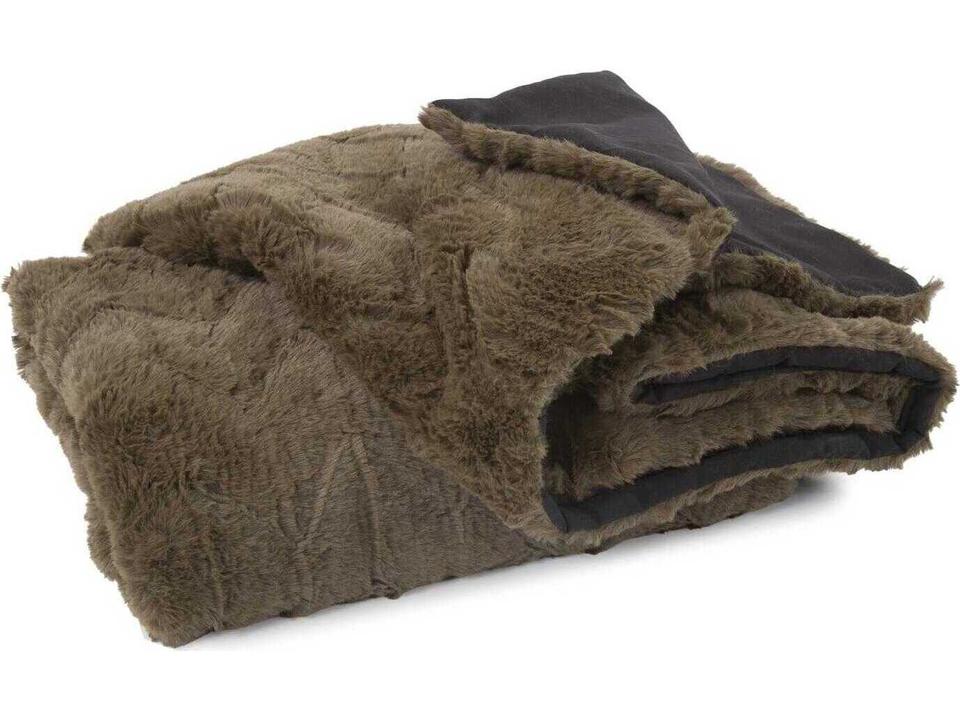 Angora Moss Faux Fur Throw Blanket