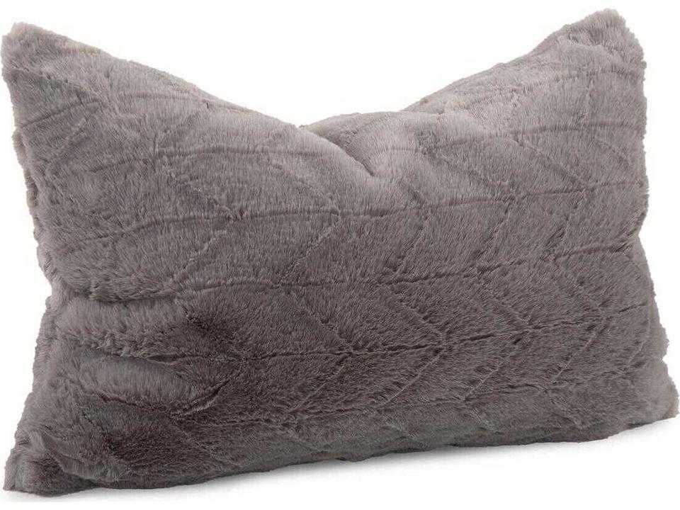 Angora Stone Faux Fur Decorative Pillow