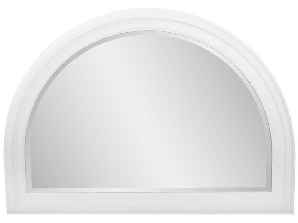 George Arched Wall Mirror in White Lacquer Finish