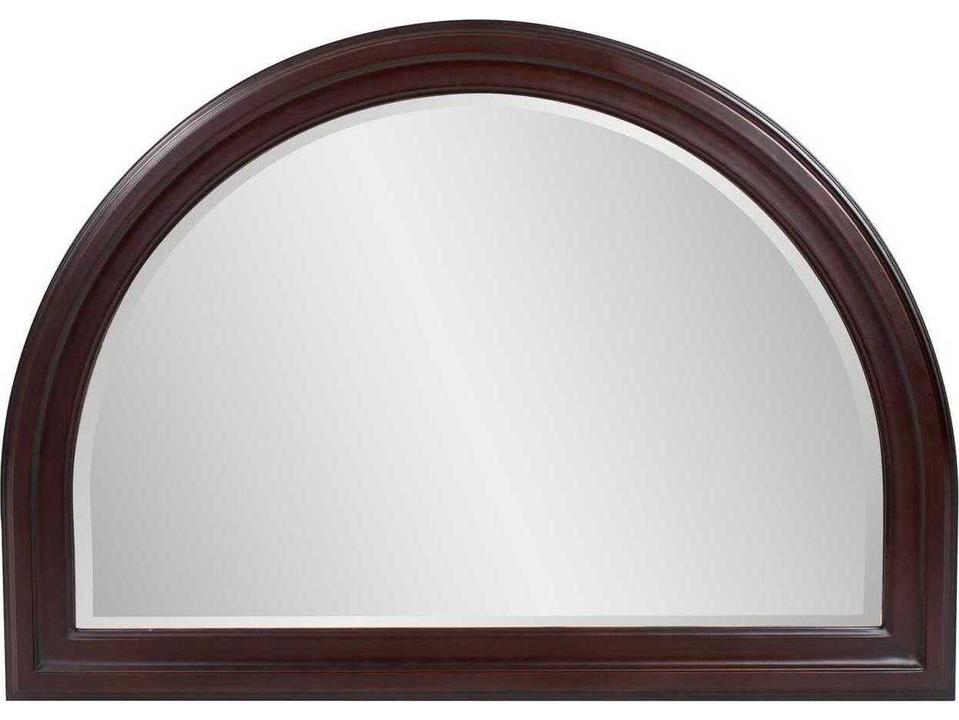 George Chocolate Arched Wall Mirror with 1-Inch Bevel