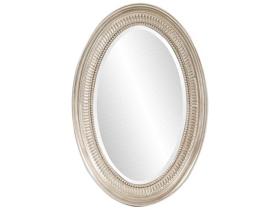 Ethan Oval Wall Mirror in Nickel Plated Finish
