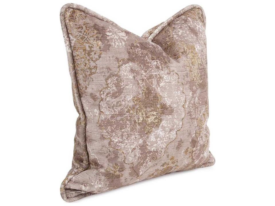 Baroque Taupe Decorative Pillow with Down Insert