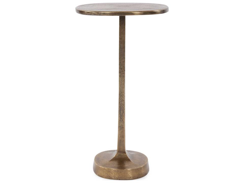 Cast Aluminum Martini End Table Antique Brass