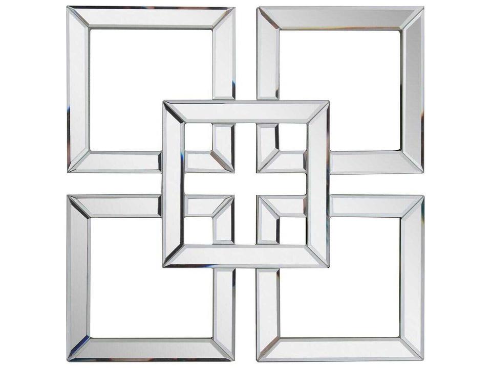 Landia Clear Square Wall Mirror with Beveled Edges