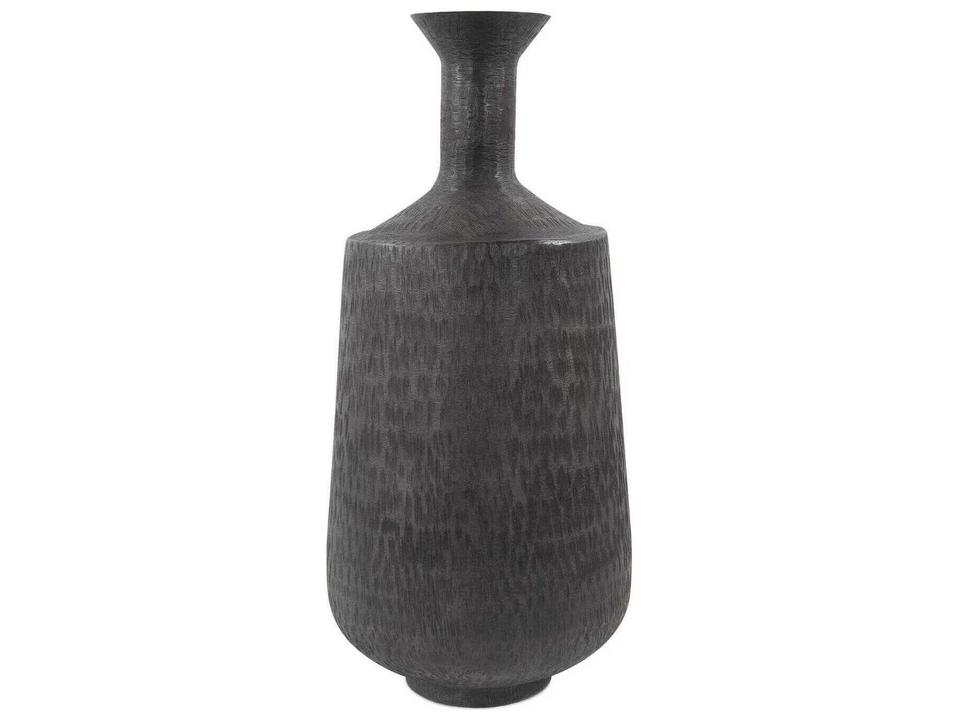 Etched Crossways Graphite Flared Neck Vase